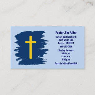 Gold Cross Christian Business Card