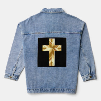 GOLD CROSS CHRISTIAN Denim jean jacket