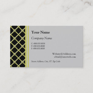 Gold Cross Pattern on Black Custom Business Cards