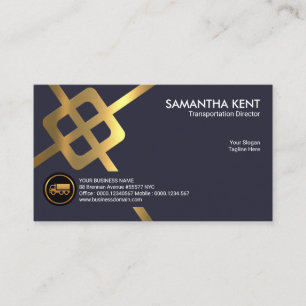 Gold Crossroad Logistic Routes Transportation Business Card