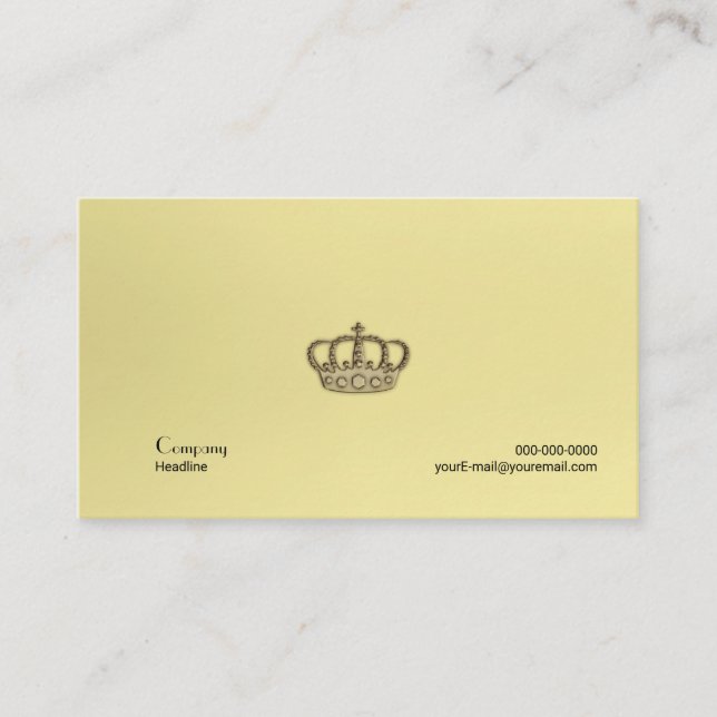 Gold Crown Business Card (Front)
