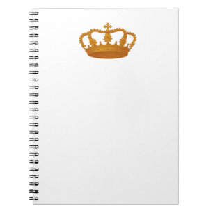 GOLD Crown Gift Item Template You Personalise Spiral Notebook