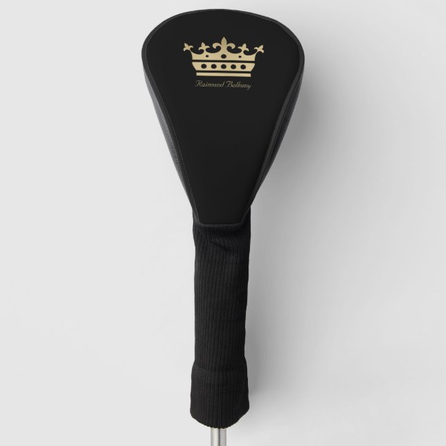 Gold Crown Golf Head Cover (Front)