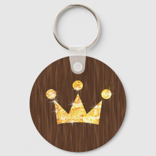 Gold Crown Key Ring