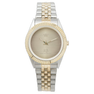 Gold Crown Metallic Watch