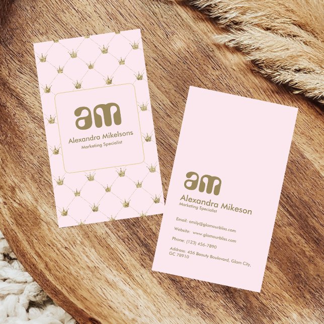 Gold Crown Minimal Elegant Business Card (Creator Uploaded)