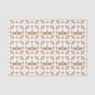 gold crown of heart diamonds tissue paper