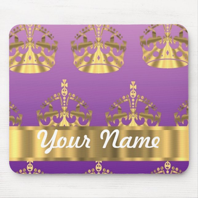 Gold crown pattern mouse pad (Front)