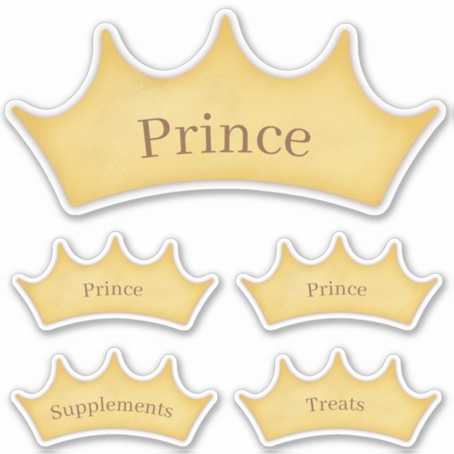 Gold Crown Pet & Barn Nameplate Organisation Label (Front)