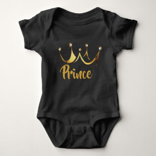 Gold Crown Prince Baby Bodysuit
