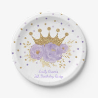 Gold Crown Purple Floral Royal Princess
