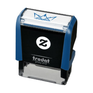 Gold crown sketch style self-inking stamp