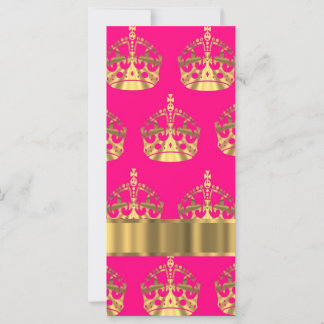 Gold crowns on hot pink