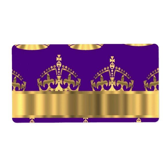 Gold crowns on purple (Front)