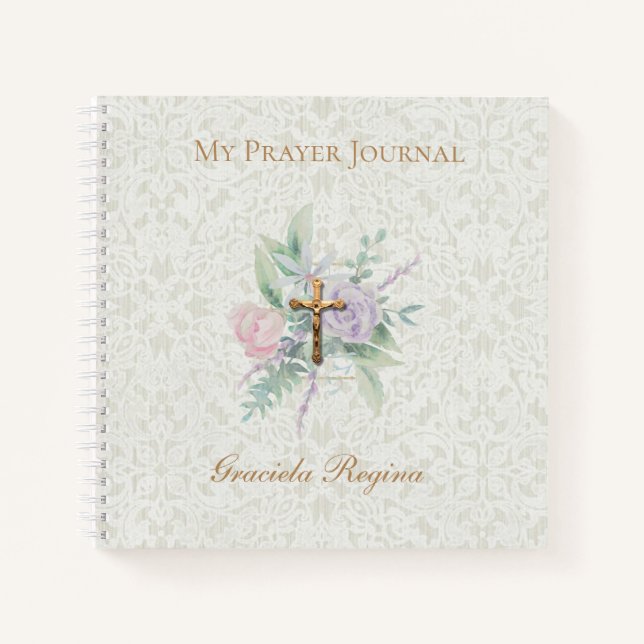 Gold Crucifix | Flowers | Prayers | Journal (Front)