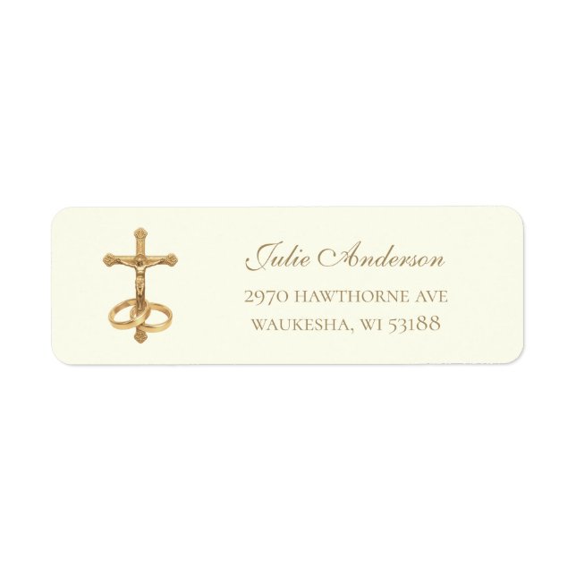 Gold Crucifix & Wedding Rings (Front)
