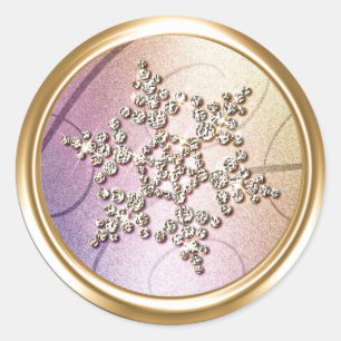Gold  Crystal Snowflake Envelope Seal