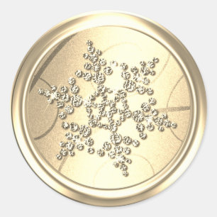 Gold  Crystal Snowflake Envelope Seal