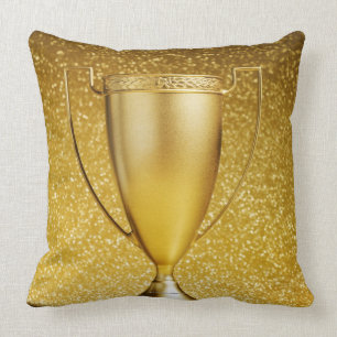 Gold Cup Trophy Cushion