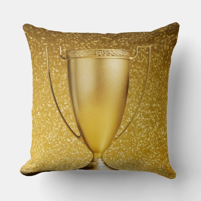 Gold Cup Trophy Cushion (Front)