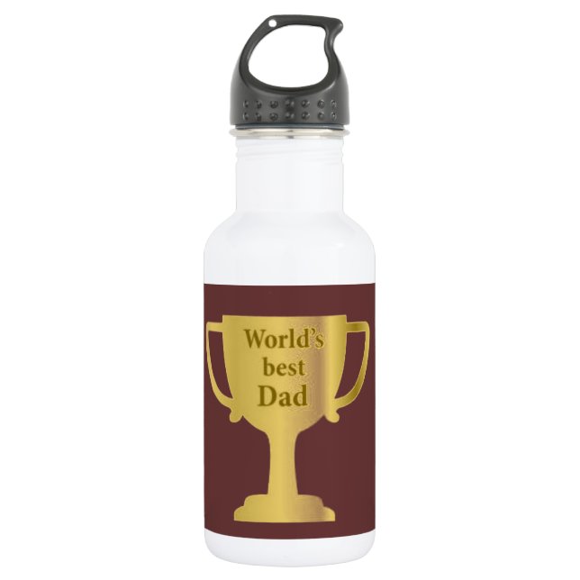 Gold Cup World's Best Dad 532 Ml Water Bottle (Front)