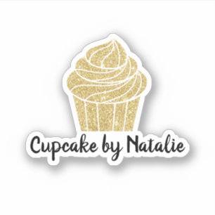 Gold Cupcake Bakery Modern Glitter