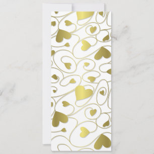 Gold curly hearts