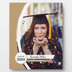 Gold Curved Frame Photo Graduation