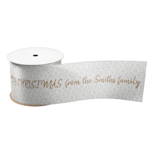  Gold Custom Editable Signature Merry Christmas Sa Satin Ribbon