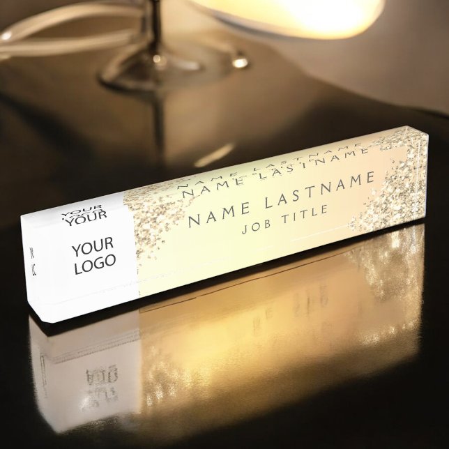 Gold Custom Logo Executive Professional Nameplate (Creator Uploaded)