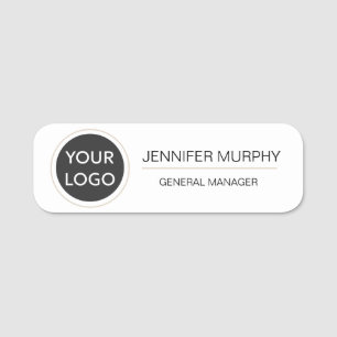 Gold Customisable Company Logo & Employee Name Tag