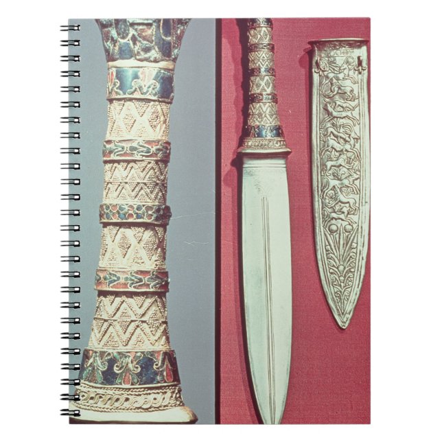 Gold dagger and sheath, Tutankhamun treasure, c.13 Spiral Notebook (Front)
