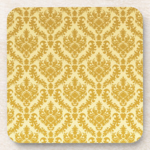 Gold damask coaster