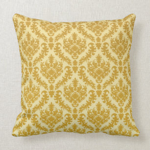 Gold damask cushion
