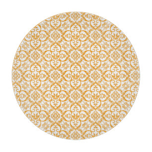 Gold Damask Cutting Board