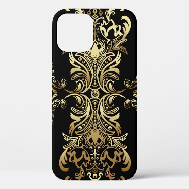 Gold damask floral seamless pattern with arabesque Case-Mate iPhone case (Back)