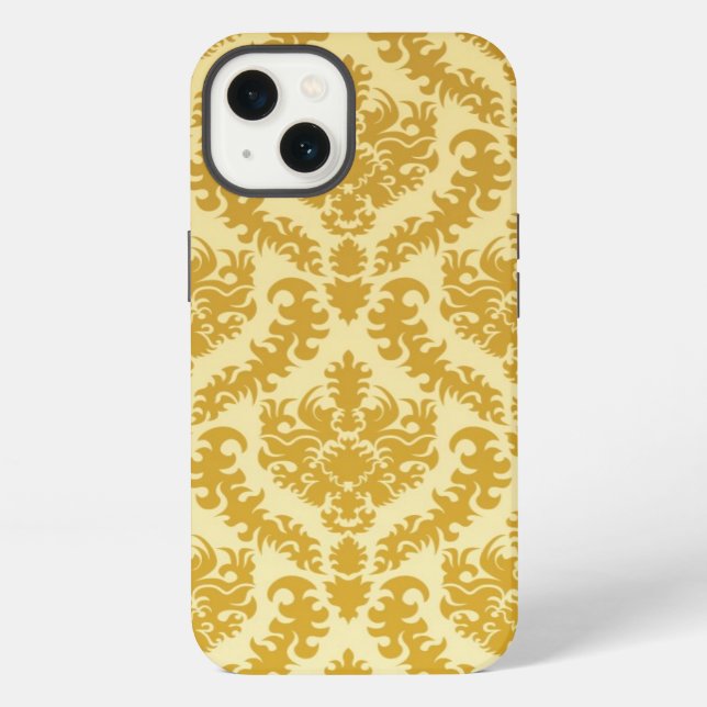 Gold damask iPhone case (Back)