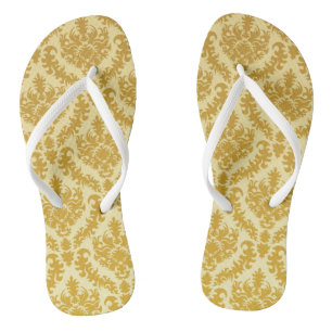 Gold damask jandals