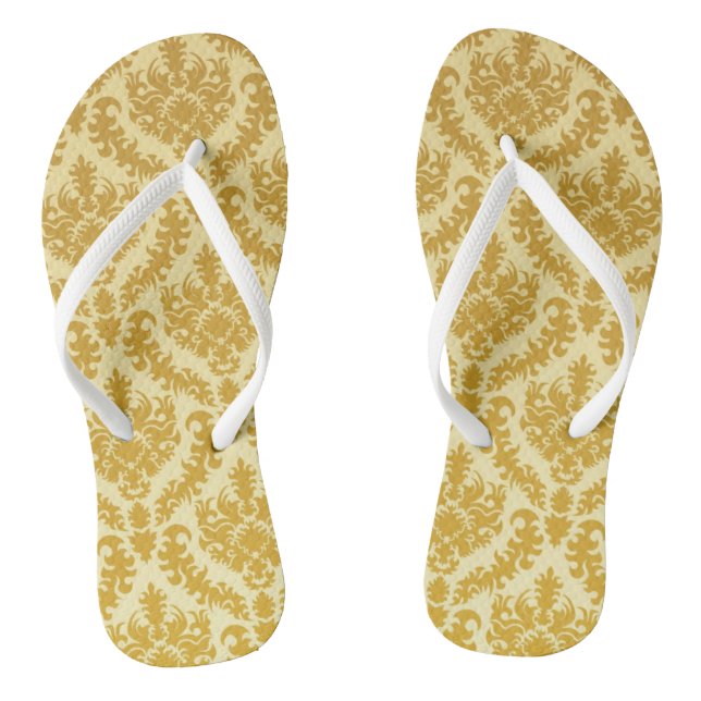 Gold damask jandals (Footbed)