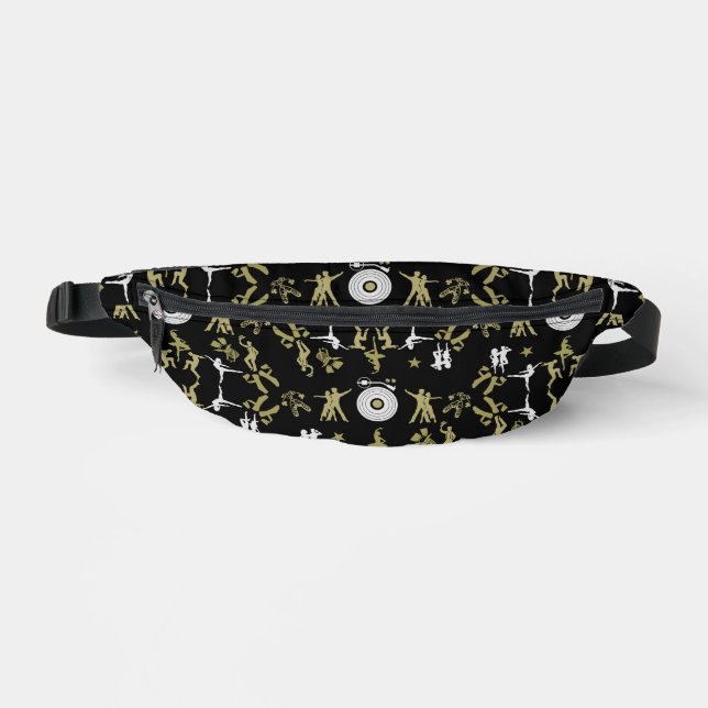 Gold Dancer Patterned Home Decor Bum Bags (Front)