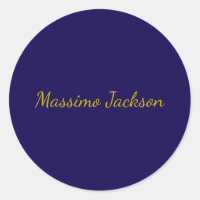 Gold & Dark Blue Color Professional Plain Own Name