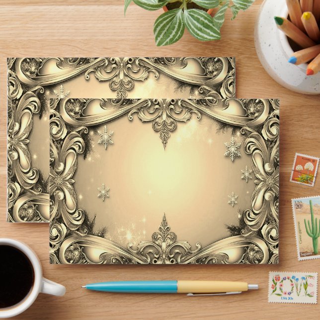 Gold Decorative Envelope (Desk)