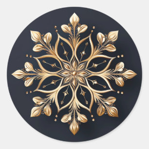 Gold Decorative Flower Sticker