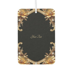 Gold Decorative Flowers Air Freshener
