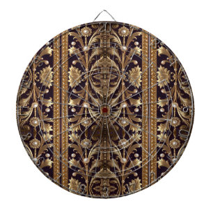 Gold Decorative Flowers Dartboard