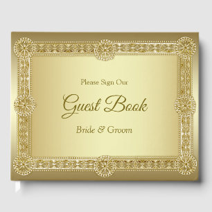 Gold Decorative Guest Book