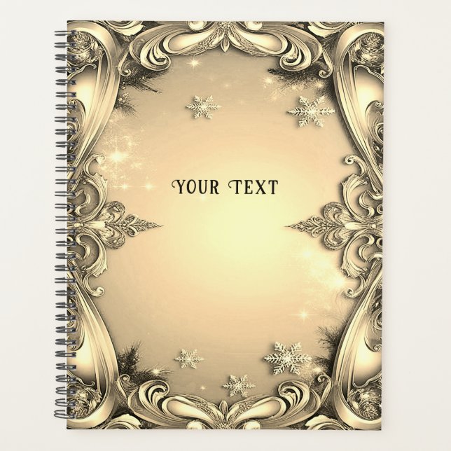 Gold Decorative Holiday Planner (Front)