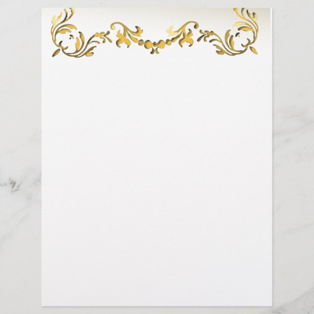 Gold Decorative Scroll Border Flyer (Front)