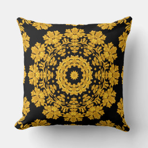 Gold Decorative Throw Pillow