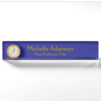 Gold & Deep Blue Colour Professional Plain Modern
